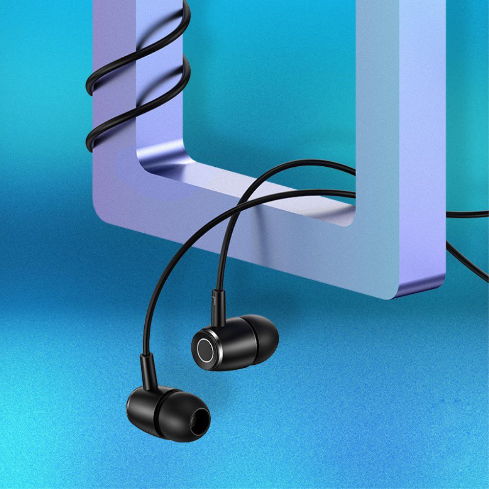 USAMS Mega Bass In-Ear Bedrade Oortjes Universeel (3.5mm Jack) Zwart afbeelding 5