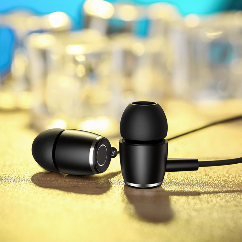 USAMS Mega Bass In-Ear Bedrade Oortjes Universeel (3.5mm Jack) Zwart afbeelding 6