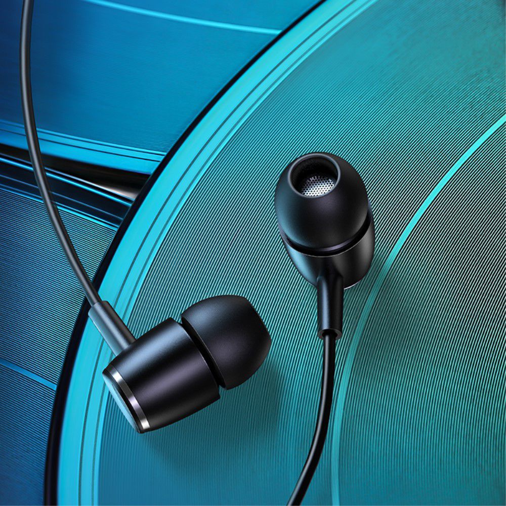 USAMS Mega Bass In-Ear Bedrade Oortjes Universeel (3.5mm Jack) Zwart afbeelding 7