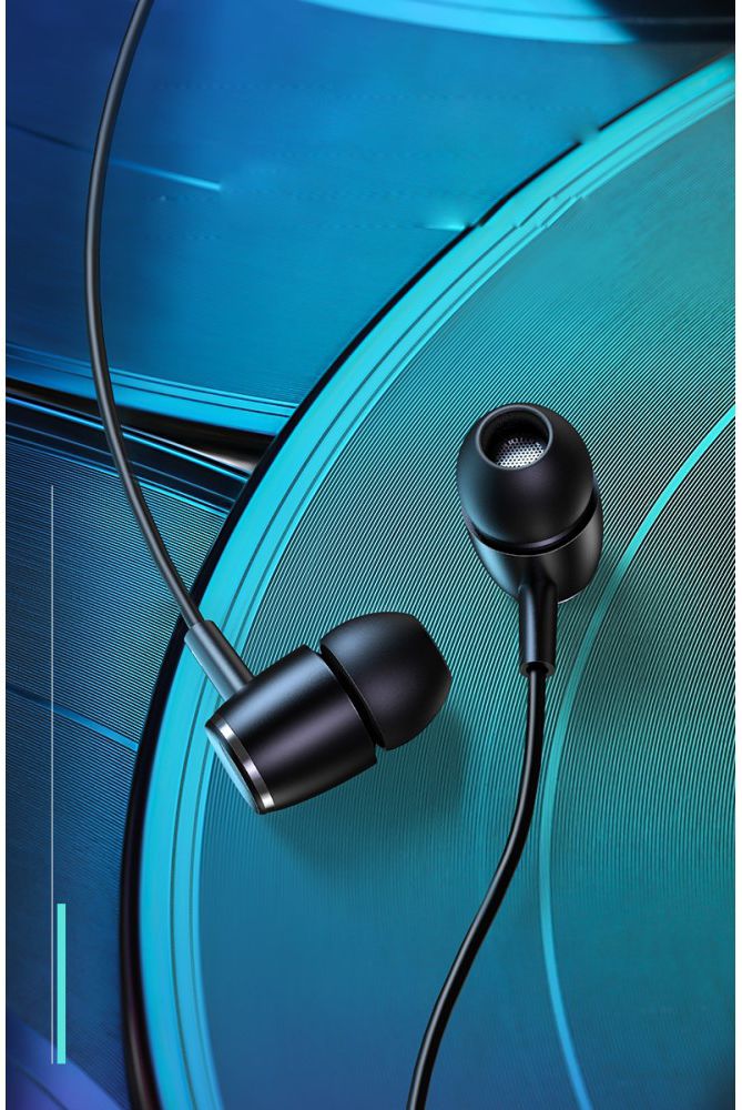 USAMS Mega Bass In-Ear Bedrade Oortjes Universeel (3.5mm Jack) Zwart afbeelding 9