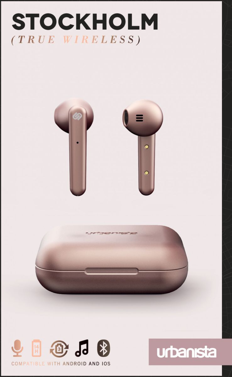 Urbanista Stockholm Draadloze Oordopjes voor Android en IOS Roze afbeelding 6