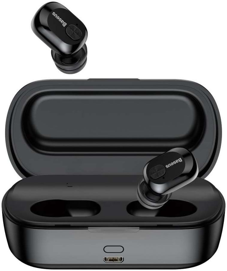 Baseus Encok W01 Draadloze Oordopjes True Wireless Headset Zwart afbeelding 1