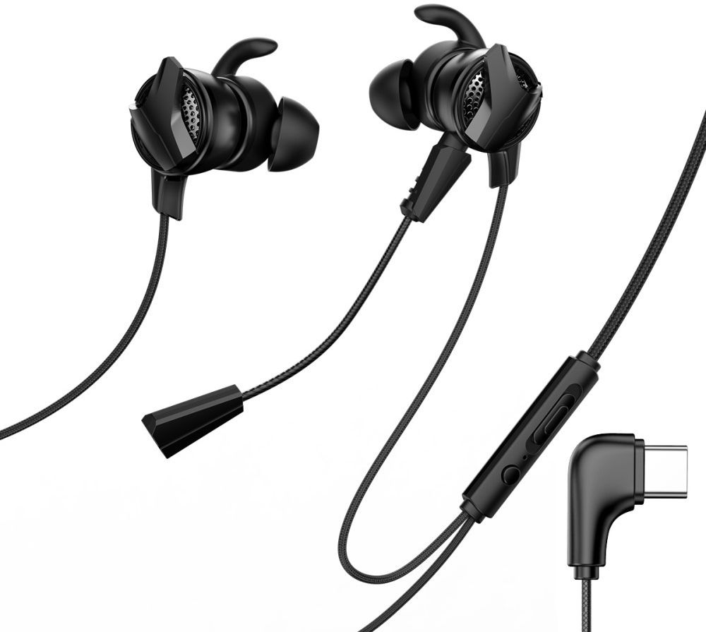 Baseus Gamo H15 Universele USB-C Oordopjes met Microfoon Zwart afbeelding 1