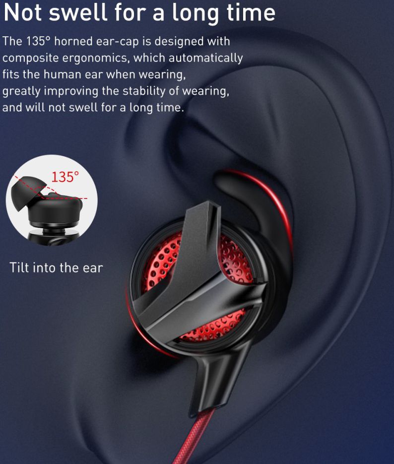Baseus Gamo H15 Universele USB-C Oordopjes met Microfoon Zwart afbeelding 5