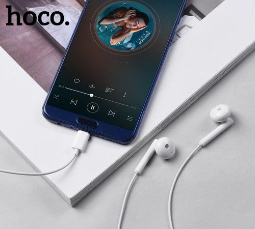 Hoco USB-C In-Ear Headset met Microfoon Wit afbeelding 6
