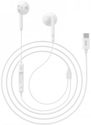 Hoco USB-C In-Ear Headset met Microfoon Wit afbeelding 1