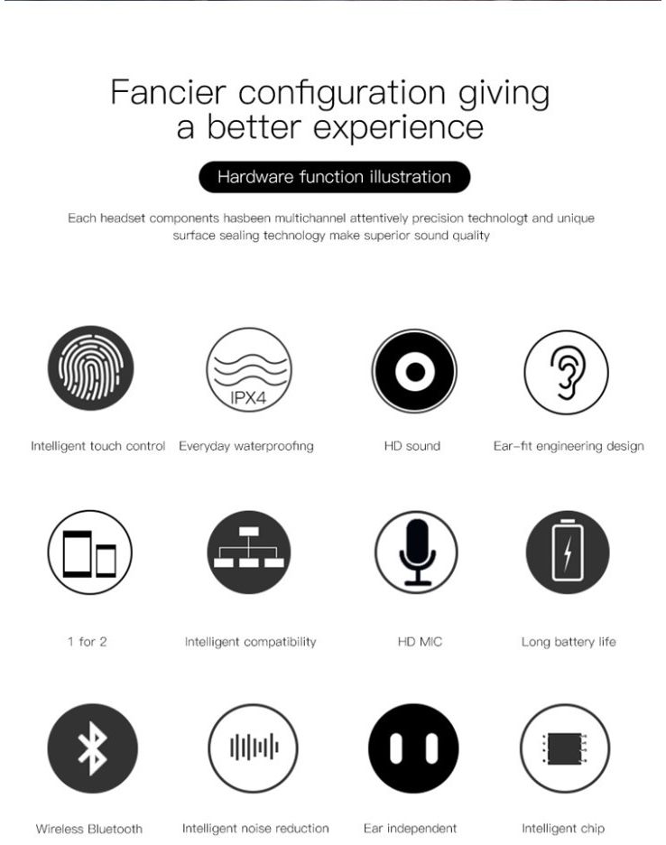 Baseus Encok W02 True Wireless Headset Wit afbeelding 18