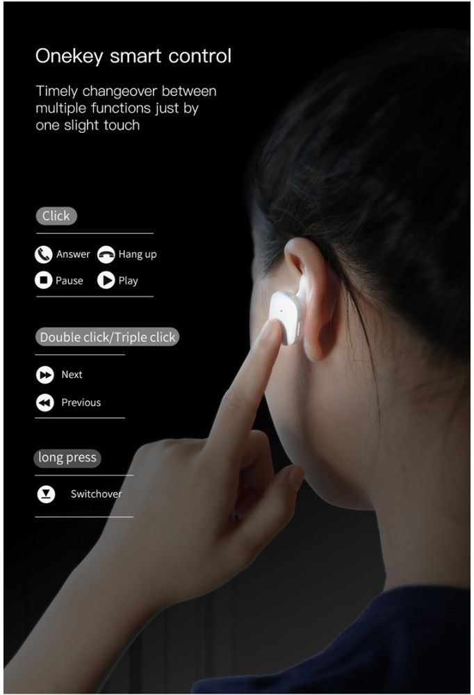 Baseus Encok W02 True Wireless Headset Wit afbeelding 21