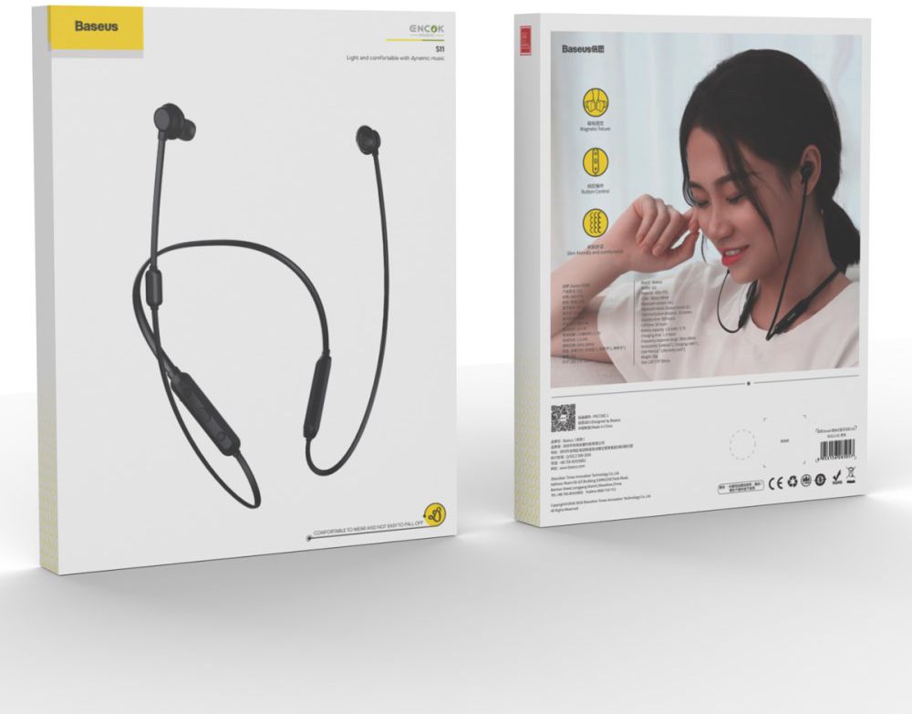 Baseus Encok S11 Draadloze In-Ear Sport Oordopjes Zwart afbeelding 11