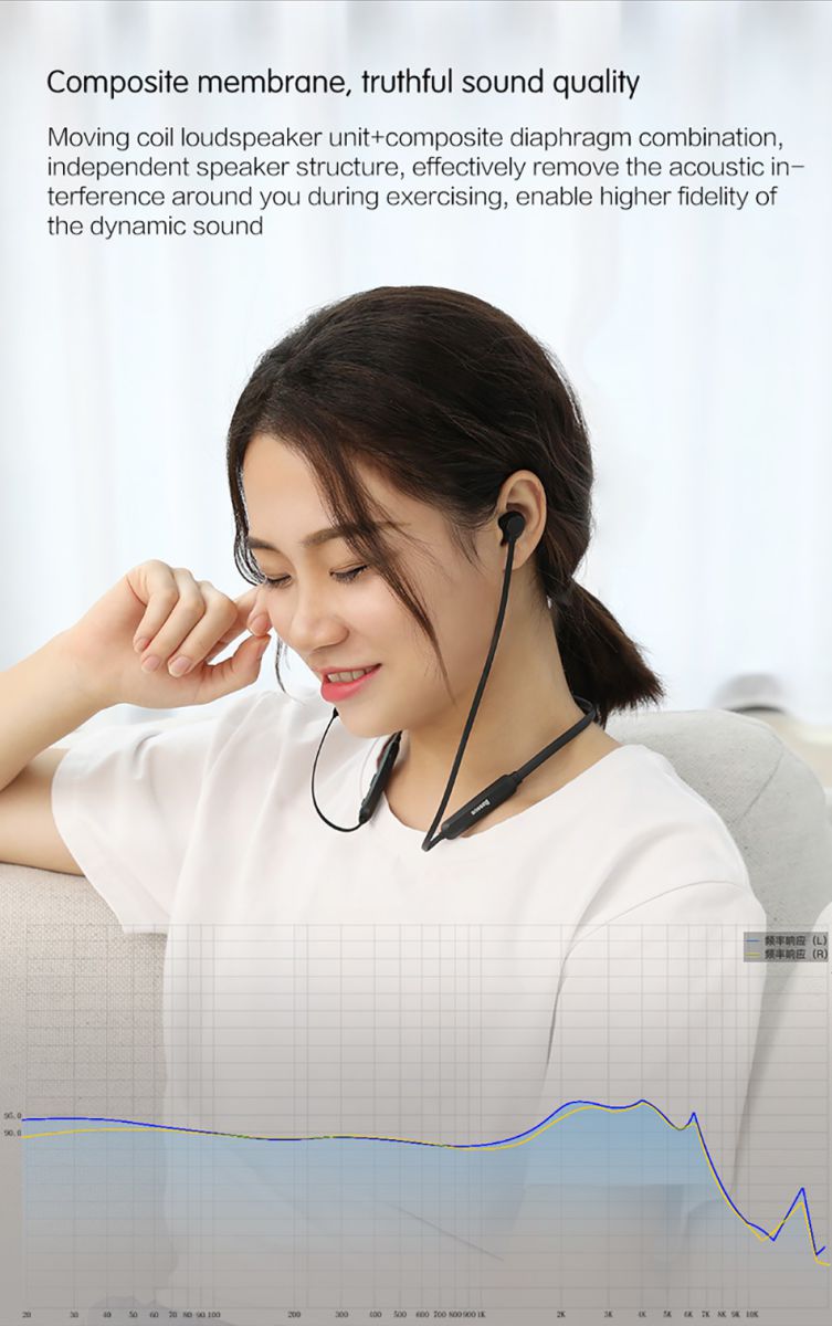 Baseus Encok S11 Draadloze In-Ear Sport Oordopjes Zwart afbeelding 9