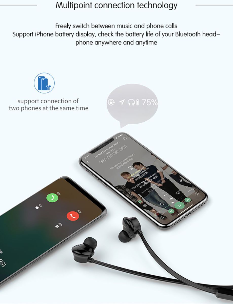 Baseus Encok S11 Draadloze In-Ear Sport Oordopjes Wit afbeelding 3