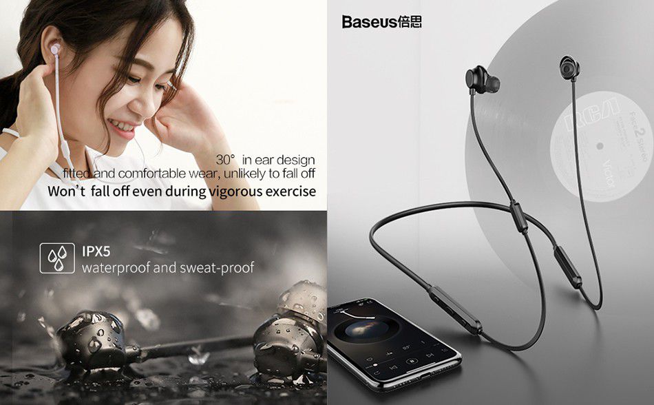 Baseus Encok S11 Draadloze In-Ear Sport Oordopjes Wit afbeelding 16