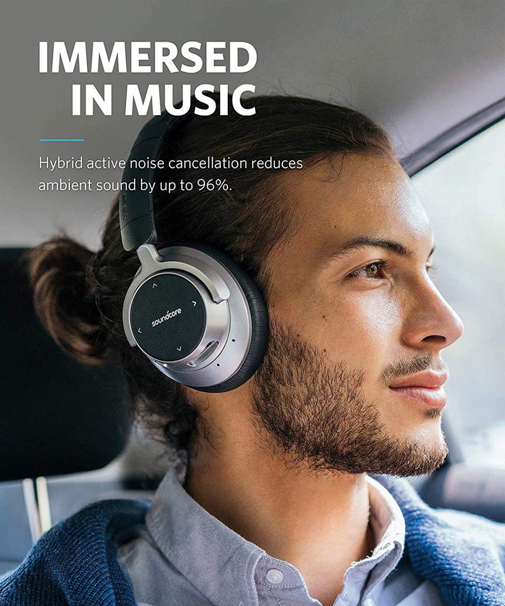 Anker Soundcore Space NC Over-Ear Bluetooth Headset Zwart/Grijs afbeelding 8