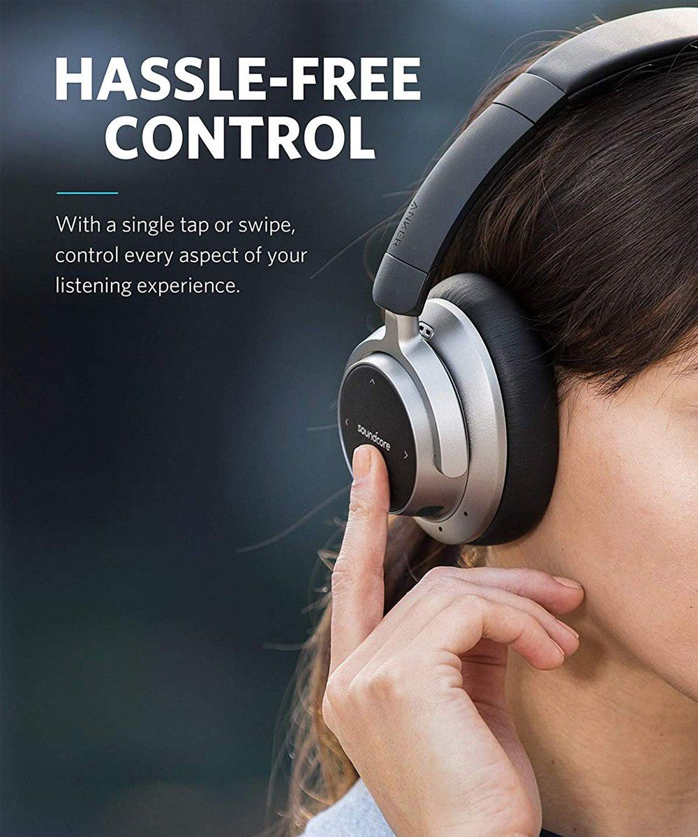 Anker Soundcore Space NC Over-Ear Bluetooth Headset Zwart/Grijs afbeelding 9