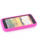 Siliconen case HTC One X Pink
