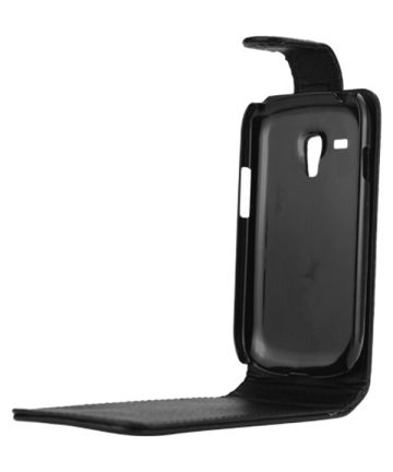 Flip Case voor Samsung i8190 Galaxy S III Mini - Zwart Hoesjes