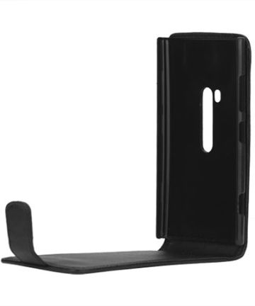 Nokia Lumia 920 Lederen Flip Case - Zwart Hoesjes