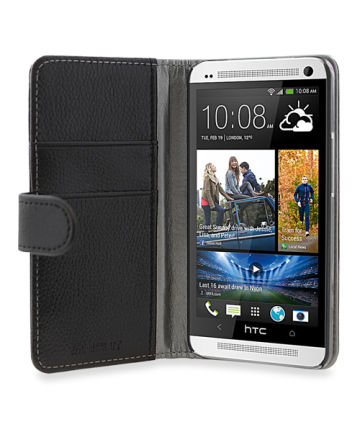 HTC One Wallet Flip Case Black Hoesjes