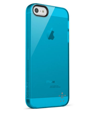 iPhone SE / 5S Hoesje Belkin Shield Sheer Matte Case Blauw Hoesjes