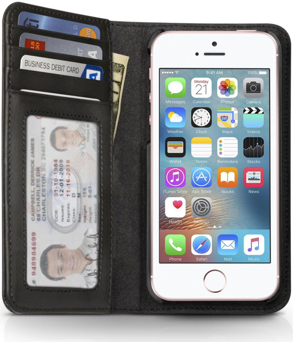 Twelve South BookBook Apple iPhone SE 5/5S Classic Black afbeelding 1