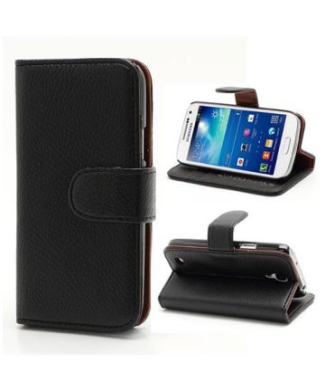 Samsung Galaxy S4 Mini Wallet Case Zwart Hoesjes