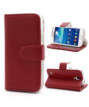 Samsung Galaxy S4 Mini Wallet Case Rood Hoesjes