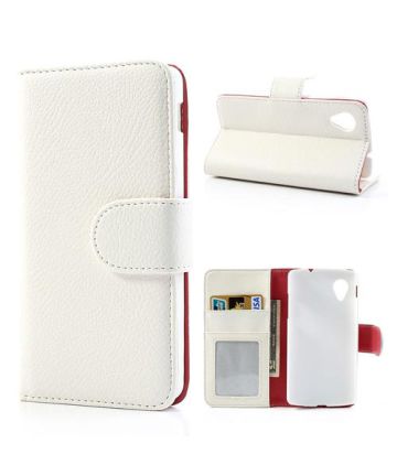 LG Nexus 5 Wallet Case Wit Hoesjes