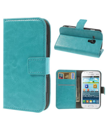 Samsung Galaxy Trend (plus) S7560/S7580 Wallet Case Blauw Hoesjes