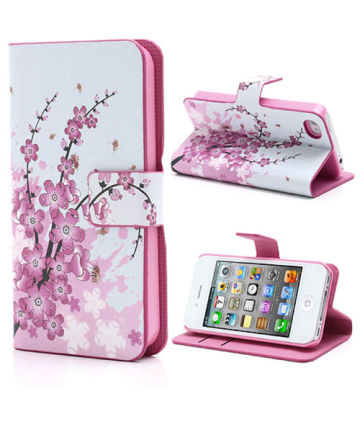 iPhone 4/4S Roze Stand Case Hoesjes