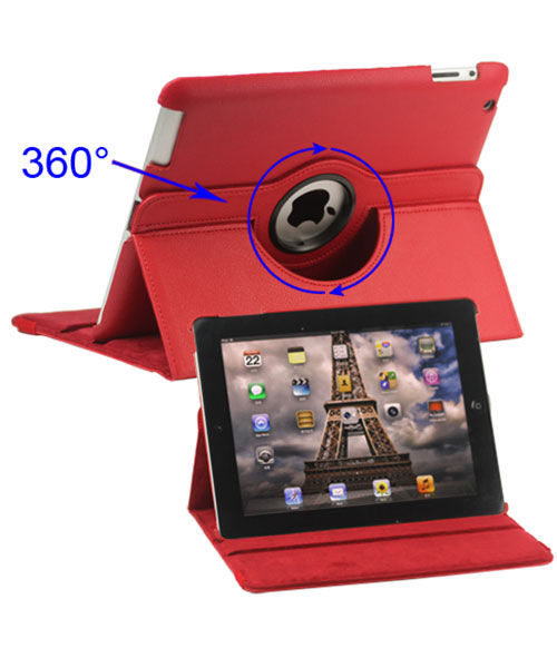 Apple iPad 2/3/4 360 Graden Case met Stand Rood afbeelding 1