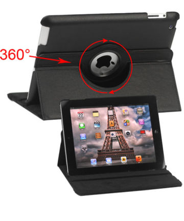 Apple iPad 2/3/4 360 Graden Case met Stand Zwart Hoesjes
