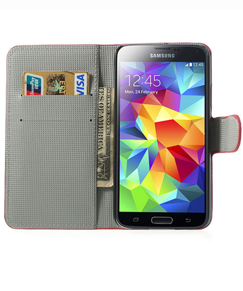 Samsung Galaxy S5 (Neo) Britse Vlag Wallet Stand Case afbeelding 2