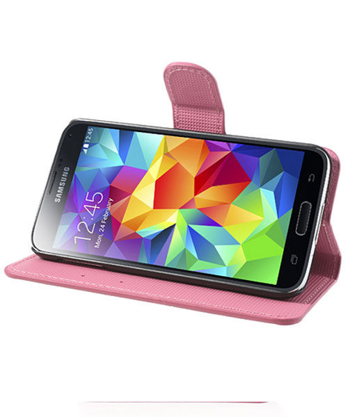 Samsung Galaxy S5 (Neo) Bloem Wallet Stand Case afbeelding 5