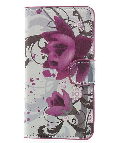 Samsung Galaxy S5 (Neo) Lotus Bloem Wallet Stand Case afbeelding 3