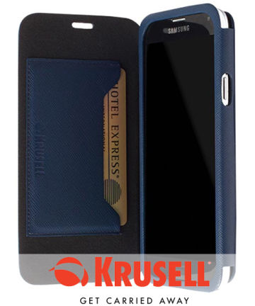 Samsung Galaxy S5 Krusell Malmö Flip Case Blauw Hoesjes