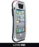 LOVE MEI Powerful Case iPhone 4/4S Zwart Zilver