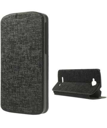 Alcatel One Touch Pop C7 Slim Flipcase Stand - Zwart Hoesjes