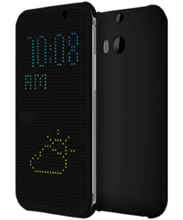 HTC One M8 Originele Dot View Flip Case Hoesje HC M100 Zwart Hoesjes