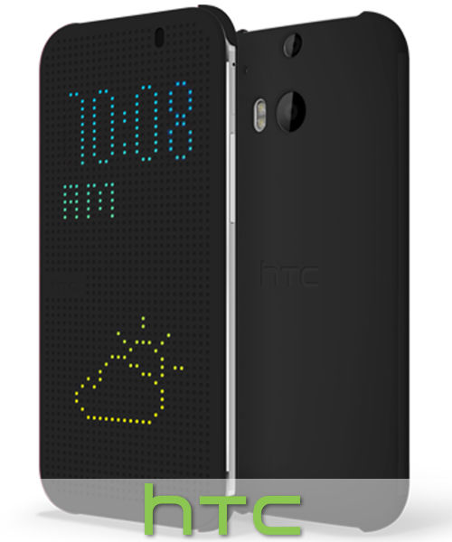 HTC One M8 Originele Dot View Flip Case Hoesje HC M100 Zwart afbeelding 6