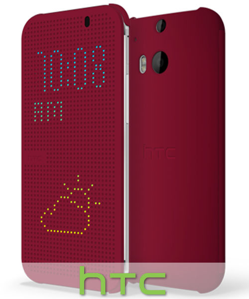 HTC One M8 Dot View Flip Case HC M100 Paars afbeelding 2