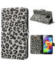 Samsung Galaxy S5 (Neo) Panter Print Stand Case Wit