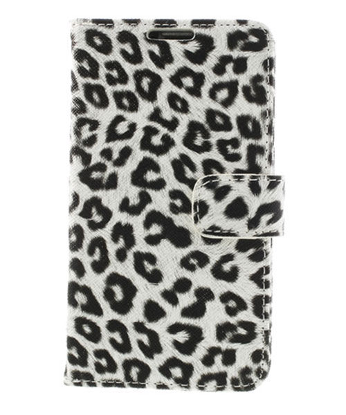 Samsung Galaxy S5 (Neo) Panter Print Stand Case Wit afbeelding 3