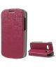 Alcatel One Touch Pop C3 Leather Stand Case Rood