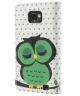 Samsung Galaxy S2 Wallet Stand Case Slapende Uil