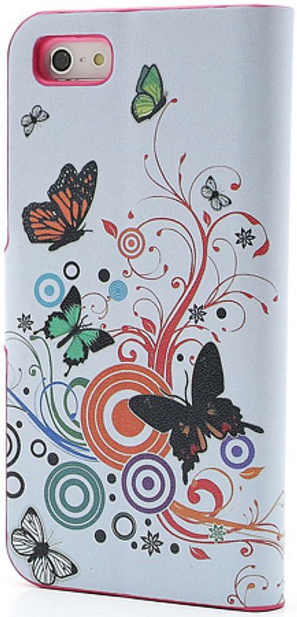 Apple iPhone SE / 5S Portemonnee Hoesje Print Vlinder afbeelding 4