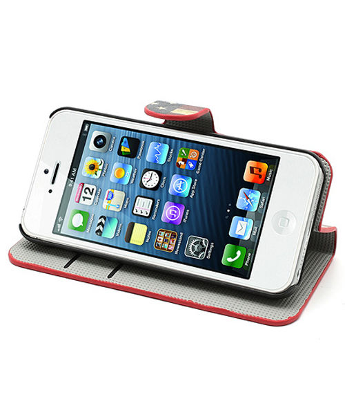 iPhone 5 / 5S / SE Wallet Stand Case Amerikaanse Vlag Patroon afbeelding 3