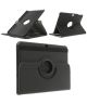 Samsung Galaxy Tab 4 10.1 Rotary Leather Stand Cover Zwart