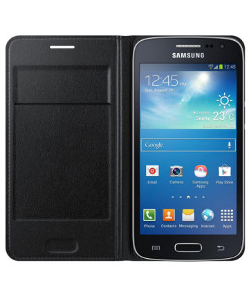 Samsung Galaxy Core 4G Flip Wallet Zwart Hoesjes