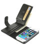 Litchi Wallet Case Apple iPhone SE / 5S Black
