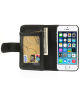 Litchi Wallet Case Apple iPhone SE / 5S Black